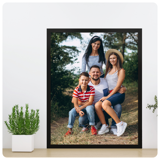 Wooden Family Photo Frame with Full-Size Picture