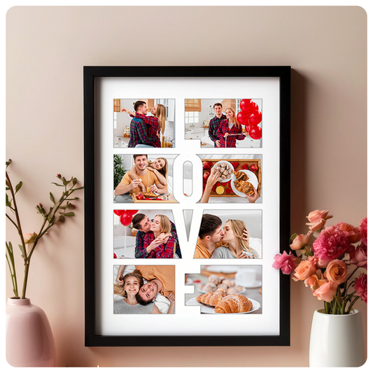 Valentine's Day Love Collage Frame with 8 Photos